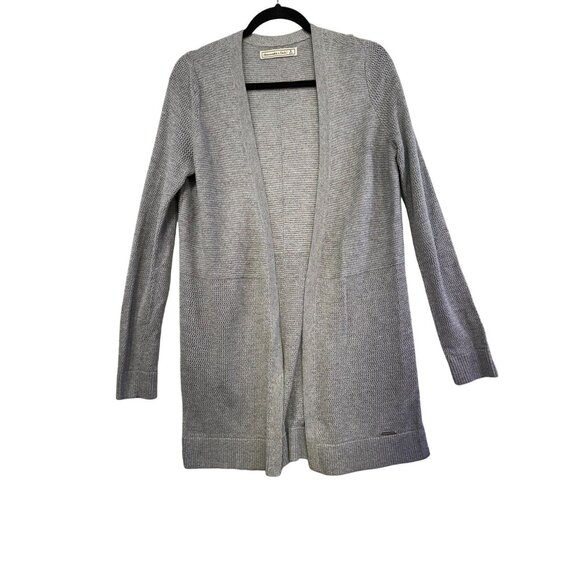 Abercrombie & Fitch Womens Tunic Open-Front Cardigan Sweater S Gray - Picture 1 of 11